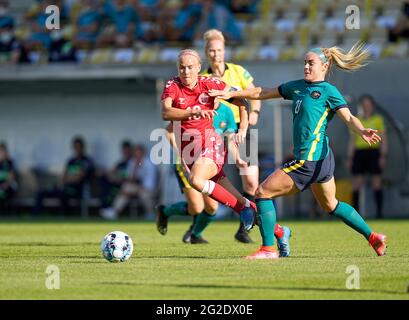 Stade Horsens, Horsens, Danemark. 10 juin 2021. Danemark Pernille plus dur pendant le Danemark contre l'Australie sur le stade Horsens, Horsens, Danemark. Kim Price/CSM/Alamy Live News Banque D'Images