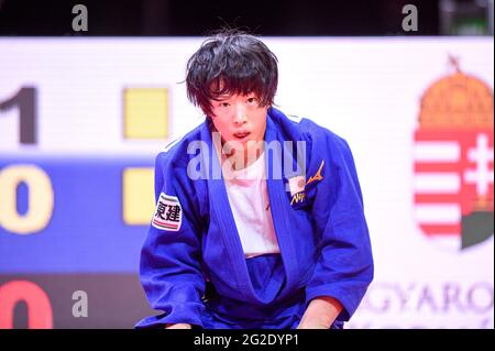 BUDAPEST, HONGRIE - 10 JUIN : Yoko Ono du Japon pendant les Championnats du monde de judo Hongrie 2021 au Papp Laszlo Budapest Sports Arena le 10 juin 2021 à Budapest, Hongrie (photo de Yannick Verhoeven/Orange Pictures) Banque D'Images