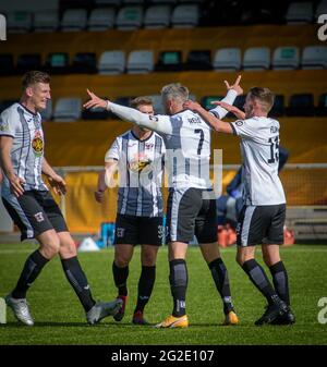 Rhosymedre, pays de Galles, 26 septembre 2020. JD Cymru Premier match entre Cefn Druids et Cardiff Metropolitan University. Banque D'Images