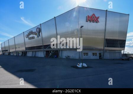 Kalmar, Suède. 10 juin 2021. L'arène devant le match amical du 10 juin 2021 entre la Suède et la Norvège à la Guldfageln Arena de Kalmar, Suède crédit: SPP Sport Press photo. /Alamy Live News Banque D'Images