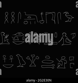 Les hiéroglyphes égyptiens Banque D'Images