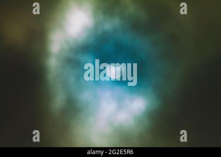 Solar eclipse juin 10 2021 Royaume-Uni Banque D'Images