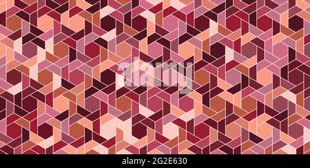 Motif géométrique abstrait sans couture en forme de triangle. Couleur de fond rose design pour moquette, papier peint, vêtements, emballage, batik, tissu Illustration de Vecteur