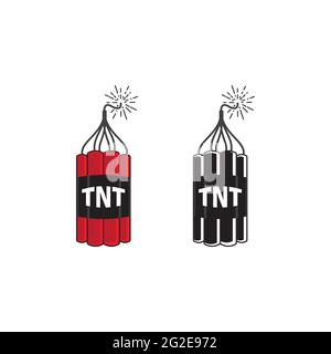 Modèle d'illustration de la conception de l'icône TNT Bomb Vector Illustration de Vecteur