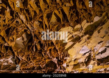 Boxwork complexe à Wind Cave, une formation de grottes que l'on trouve ici plus que n'importe où ailleurs, parc national de Wind Cave, Dakota du Sud, États-Unis Banque D'Images