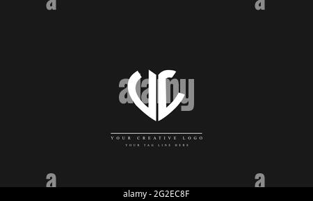 Lettre logo Design avec la typographie moderne et créative VL LV