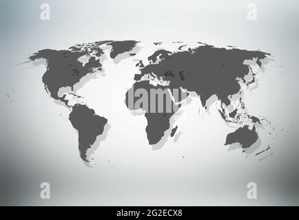 Carte du monde précise Banque D'Images