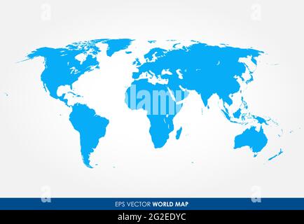 Carte du monde précise - vecteur Banque D'Images