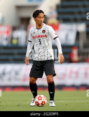 Kanagawa, Japon. 9 juin 2021. Yuya Suzuki (Honda FC) football : la coupe de l'Empereur JFA 101ème Championnat du Japon de football 2ème manche entre Yokohama F. Marinos 2(3-5)2 Honda FC au stade Nipatsu Mitsuzawa à Kanagawa, Japon . Credit: AFLO/Alay Live News Banque D'Images