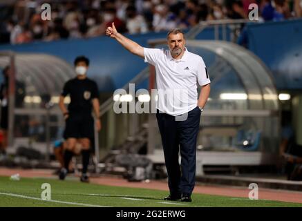 Kanagawa, Japon. 9 juin 2021. Ange Postecoglou (F. Marinos) football : la coupe de l'Empereur JFA 101ème Championnat du Japon de football 2ème manche entre Yokohama F. Marinos 2(3-5)2 Honda FC au stade Nipatsu Mitsuzawa à Kanagawa, Japon . Credit: AFLO/Alay Live News Banque D'Images