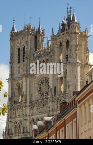 Cathédrale notre-Dame d'Amiens, Amiens, hauts-de-France, classée au patrimoine mondial Banque D'Images