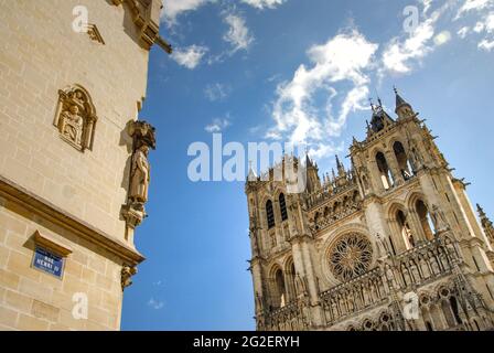 Cathédrale notre-Dame d'Amiens, Amiens, hauts-de-France, classée au patrimoine mondial Banque D'Images