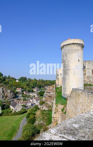 Le Château de falaise est le lieu de naissance de Guillaume le Conquérant et un musée fascinant, falaise, Normandie, France. Banque D'Images