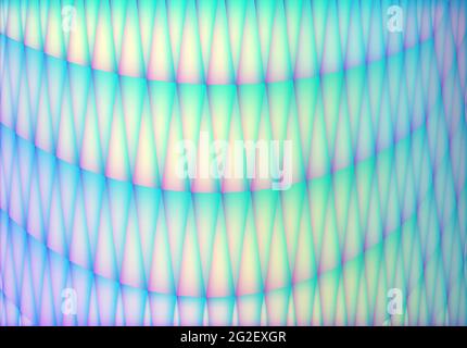 Arrière-plan hologramme élégant de style vaporwave 90 avec cellules géométriques abstraites et couleurs irisées Illustration de Vecteur