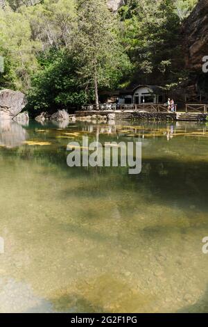 'Charco de la Pringue' dans le réservoir d'eau de Tranco de Beas à Jaen, Espagne Banque D'Images