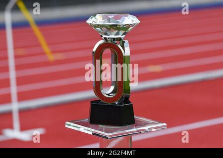 Trophée de la Ligue de diamants lors de la Ligue de diamants Wanda 2021 - Golden Gala Pietro Mennea, Athletics Internationals, - photo .LiveMedia/Lisa Guglielmi Banque D'Images