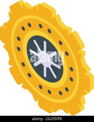 Icône d'embrayage de pièces. Icône isométrique de vecteur d'embrayage de pièces pour la conception de sites Web isolée sur fond blanc Illustration de Vecteur