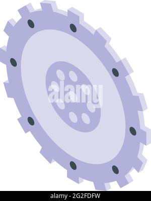 Icône d'embrayage de vitesse. Isométrique de l'icône de vecteur d'embrayage de vitesse pour la conception de la bande isolée sur fond blanc Illustration de Vecteur