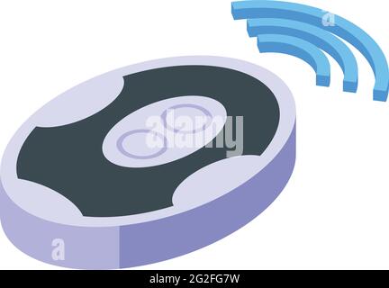 Icône du dispositif de commande à distance de la grille automatique. Isométrique de l'icône vectorielle du dispositif de commande à distance de la grille automatique pour la conception Web isolée sur fond blanc Illustration de Vecteur