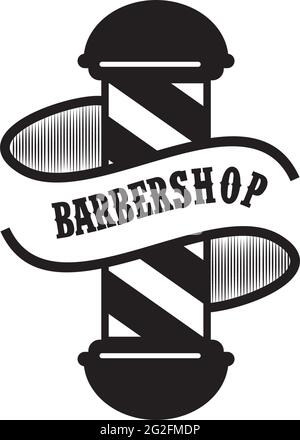 Modèle vectoriel de design de logo Barbershop Illustration de Vecteur