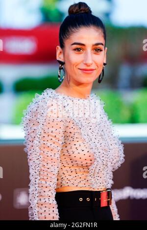 Carolina Yuste assiste au photocall et au tapis rouge du Festival de Malaga 2021 au Gran Hotel Miramar, à Malaga. (Photo de Francis Gonzalez / SOPA Images / Sipa USA) Banque D'Images