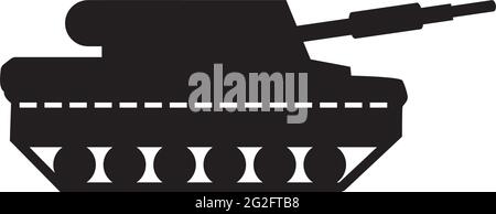 Modèle vectoriel de conception de logo d'arme de réservoir Illustration de Vecteur