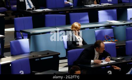 Berlin, Allemagne. 11 juin 2021. Beatrix Amélie Ehrengard Eilika von Storch, née duchesse d'Oldenburg, est un homme politique et un avocat allemand. Elle est porte-parole fédérale adjointe de son parti, l'AfD de droite, et membre du Bundestag depuis décembre 2019. Crédit : Juergen Nowak/Alay Live News Banque D'Images