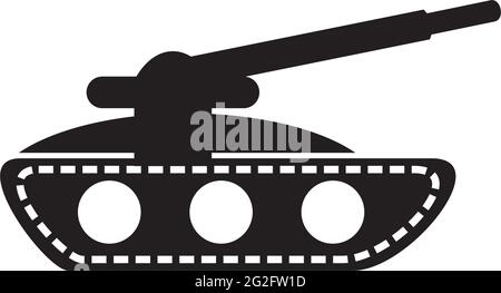 Modèle vectoriel de conception de logo d'arme de réservoir Illustration de Vecteur