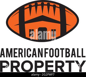 Modèle vectoriel de logo American football Home Illustration de Vecteur