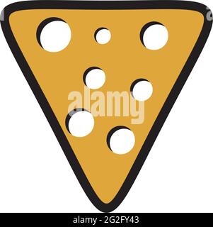 Modèle vectoriel de conception de logo Cheese Slice Illustration de Vecteur