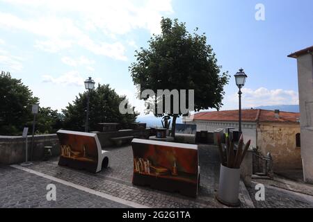 Macchiagodena - Molise - Provincia di Isernia - la terrazza della Lettura Banque D'Images