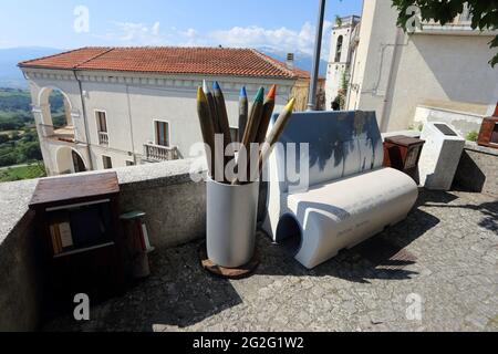 Macchiagodena - Molise - Provincia di Isernia - la terrazza della Lettura Banque D'Images