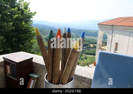Macchiagodena - Molise - Provincia di Isernia - la terrazza della Lettura Banque D'Images