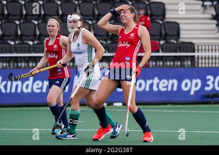 Amstelveen, pays-Bas. 11 juin 2021. AMSTELVEEN, PAYS-BAS - JUIN 11: Esme Burge d'Angleterre pendant le match des championnats d'Europe de hockey entre l'Irlande et l'Angleterre au Wagener Stadion le 11 juin 2021 à Amstelveen, pays-Bas (photo de Jeroen Meuwsen/Orange Pictures) Credit: Orange pics BV/Alay Live News Banque D'Images