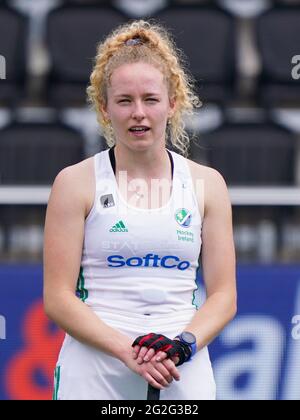 Amstelveen, pays-Bas. 11 juin 2021. AMSTELVEEN, PAYS-BAS - JUIN 11: Michelle Carey d'Irlande pendant le match des championnats d'Europe de hockey entre l'Irlande et l'Angleterre au Wagener Stadion le 11 juin 2021 à Amstelveen, pays-Bas (photo de Jeroen Meuwsen/Orange Pictures) crédit: Orange pics BV/Alay Live News Banque D'Images