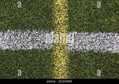 Painted markings line on all weather surface Banque D'Images