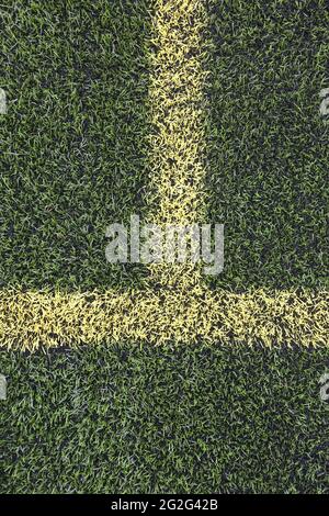 Painted markings line on all weather surface Banque D'Images