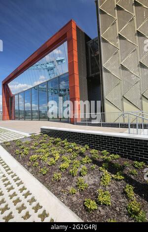 Projet de chauffage de Queens Quay District, Clydebank, Dunbartonshire, Écosse, Royaume-Uni Banque D'Images