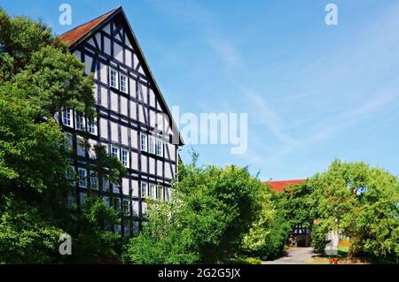 Europe, Allemagne, Hesse, arrière-pays, réserve naturelle de Lahn-Dill-Bergland, Gladenbach, ferme de 'Merjehop' à Weitershausen Banque D'Images