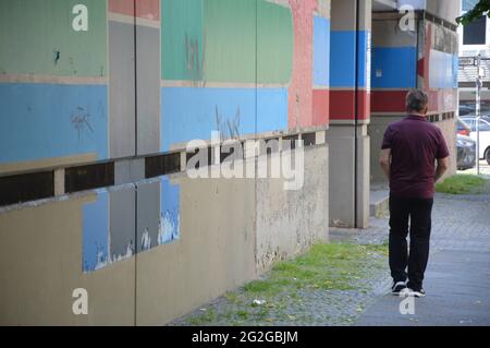 Quartier résidentiel de Schöneberger Terassen à Berlin, Allemagne - 10 juin 2021. Banque D'Images