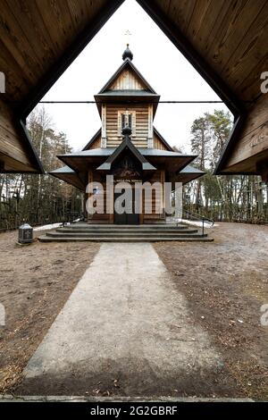 Europe, Pologne, Podlaskie Voivodeship, Grabarka, colline orthodoxe sainte Banque D'Images