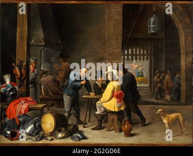 David Teniers - Guardroom avec la livraison de Saint Peter Banque D'Images