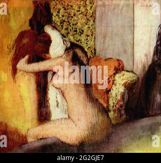 Edgar Degas - après Bath femme séchant sa nuque 1895 Banque D'Images