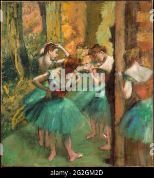 Edgar Degas - danseurs rose et vert Banque D'Images