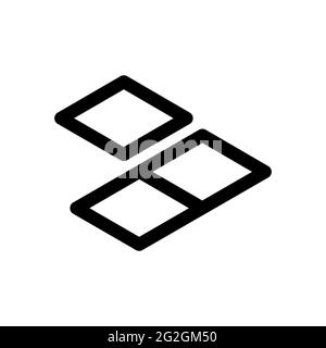 Icône Contour. Emblème en mosaïque sur fond blanc. Illustration vectorielle Illustration de Vecteur