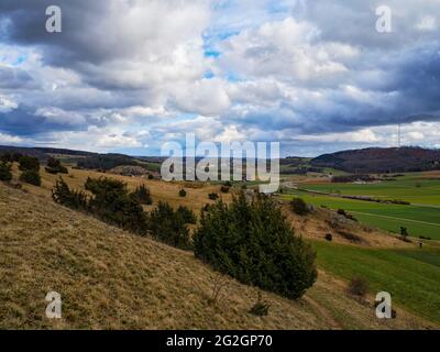 Sur le Rolleberg dans les Ries de Nördlinger, Banque D'Images