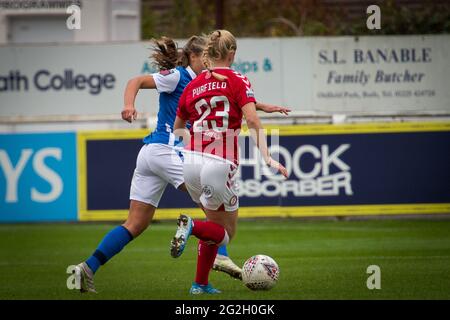 Bath, Angleterre. 18 octobre 2020. Barclays FA Womens Super League match entre Bristol City Women et Birmingham City Women. Banque D'Images