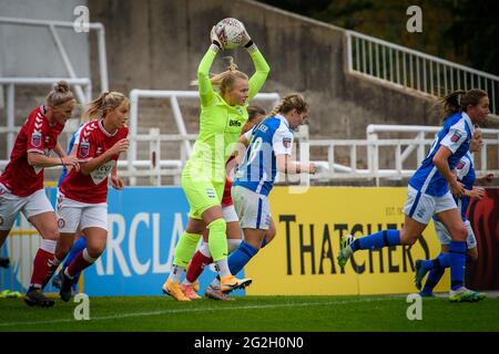 Bath, Angleterre. 18 octobre 2020. Barclays FA Womens Super League match entre Bristol City Women et Birmingham City Women. Banque D'Images