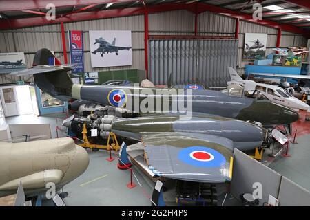 Gloster Meteor F.4 (1945), Midland Air Museum, aéroport de Coventry, Baginton, Warwickshire, Angleterre, Grande-Bretagne, Royaume-Uni, Europe Banque D'Images