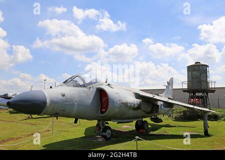 BAE Sea Harrier FA.2 (1980), Midland Air Museum, aéroport de Coventry, Baginton, Warwickshire, Angleterre, Grande-Bretagne, Royaume-Uni, Europe Banque D'Images